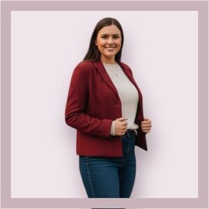 Thomo Maroon Crop Blazer Size L